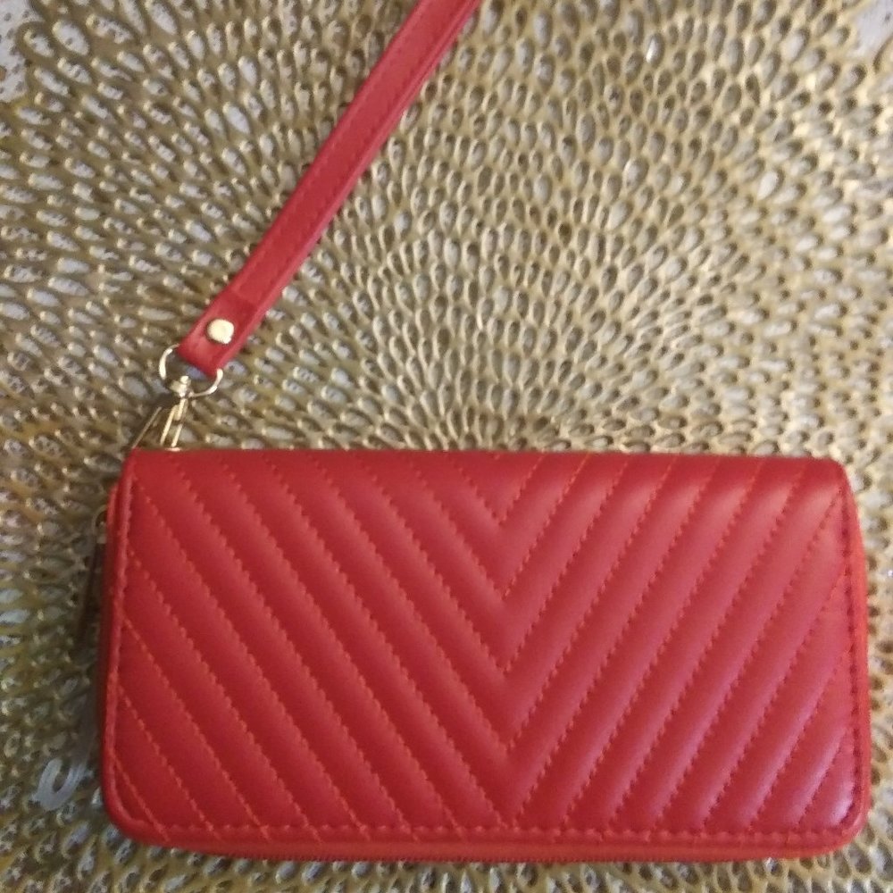 Red Wristlet Wallet